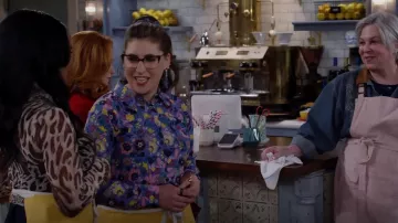 Boden New Silk Shirt worn by Kat (Mayim Bialik) as seen in Call Me Kat (S03E10)