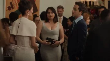 Hervé Léger Metal­lic Coat­ed Ban­dage Mi­ni Dress worn by Heidi Bergmann (Kathryn Gallagher) as seen in Gossip Girl (S02E07)