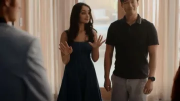 Staud Wells Dress worn by Meena (Salena Qureshi) as seen in National Treasure: Edge of History (S01E05)