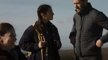 Manteau Sandro Dome porté par le Dr Lauren Bloom (Janet Montgomery) vu à New Amsterdam (S05E11)