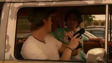 Vol­com Mag Sketch Shirt worn by John B Routledge (Chase Stokes) as seen in Outer Banks (S01E03)