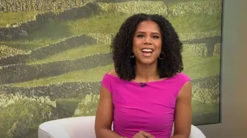 Chiara Boni La Petite Robe Cassie Robe portée par Adriana Diaz vue dans CBS Mornings le 6 janvier 2023