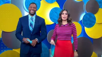 Hugo Boss Vamokato Asymmetrical Skirt worn by Cecilia Vega as seen in Good Morning America on  January 6, 2023