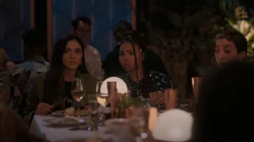Belted Checked Linen-blend Blazer worn by Dani Núñez (Arienne Mandi) as seen in The L Word: Generation Q (S03E08)