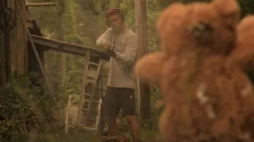 Volcom Black Logo Shorts worn by John B Routledge (Chase Stokes) as seen in Outer Banks (S01E04)