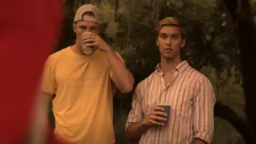 Marine Layer Sport Crew in Mineral Yellow worn by Rafe Cameron (Drew Starkey) as seen in Outer Banks (S01E04)