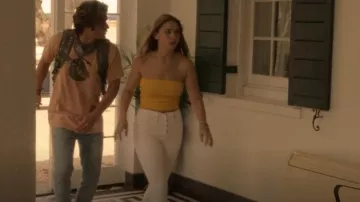 Madewell High Waist Button Front Ankle Skinny Jeans porté par Sarah Cameron (Madelyn Cline) vu dans Outer Banks (S01E04)