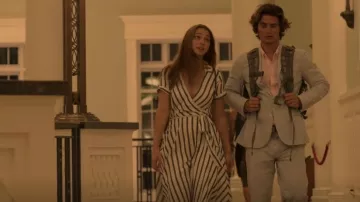 J.Crew Ludlow Blazer no estructurado de ajuste delgado en Stretch Seersucker usado por John B Routledge (Chase Stokes) como se ve en Outer Banks (S01E04)