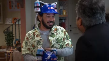 Holistic Anti-Hero Grimple Stix Camper S/S Shirt worn by Oscar (Al Madrigal) as seen in Lopez vs. Lopez (S01E07)