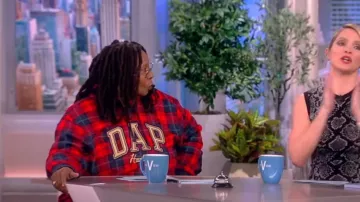 Dapper Dan Harlem Plaid Tartan Hoodie worn by Whoopi Goldberg as seen in The View on  January 9, 2023