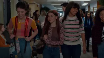 Garage Wom­en's Pink And Brown Shirt worn by Abby Littman (Katie Douglas) as seen in Ginny & Georgia (S02E05)