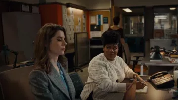 Cos Ze­bra Jacquard-knit Jumper worn by Det. Kelly Duff (Adrienne C. Moore) as seen in Pretty Hard Cases (S03E02)