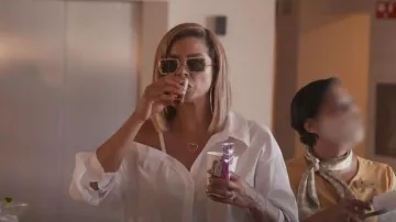 Gucci Eyewear Gafas de sol de montura cuadrada de gran tamaño usadas por Robyn Dixon como se ve en The Real Housewives of Potomac (S07E13)