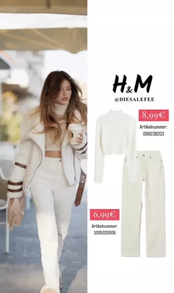 The white Tularosa jacket worn by a model on @diesalefee's Instagram account