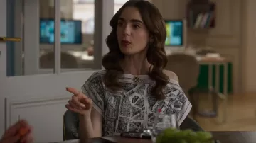 Agnes B Rue Du Jour Top worn by Emily Cooper (Lily Collins) as seen in Emily in Paris (S02E10)