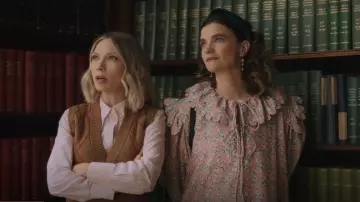 Ganni Harlequin Knit Vest worn by Kate Keller (Tavi Gevinson) as seen in Gossip Girl (S02E08)