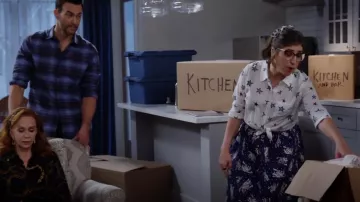 Taydey A-Line Falda Vintage Plisada usada por Kat (Mayim Bialik) como se ve en Call Me Kat (S03E11)