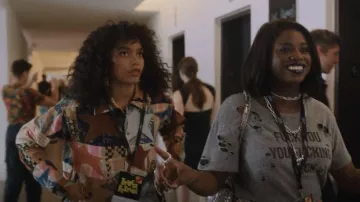 Story Mfg. Worf Star Patchwork Organic Cotton Jacket worn by Zoya Lott (Whitney Peak) as seen in Gossip Girl (S02E08)