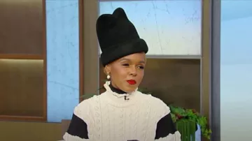 Ports 1961 Two-tone Knit Jumper worn by Janelle Monáe as seen in Tamron Hall Show on January 12, 2023