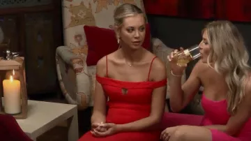 Lovers + Friends Red Cutout Gown Vestido usado por (Cassidy Timbrooks) como se ve en The Bachelor (S26E02)