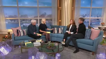 Minirobe Twed Media Skyie Mixed-Media Ted Baker portée par Holly Willoughby comme on le voit dans This Morning le 12 janvier 2023