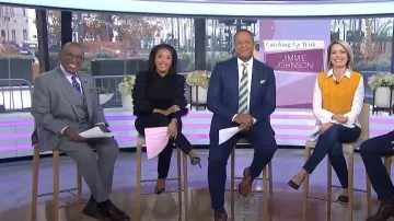 Sioni Fringe Trim Sweater worn by Sheinelle Jones as seen in Today on January 11, 2023