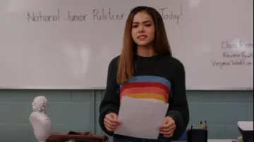 Suéter de rayas American Eagle usado por Ginny Miller (Antonia Gentry) como se ve en Ginny & Georgia (S01E08)