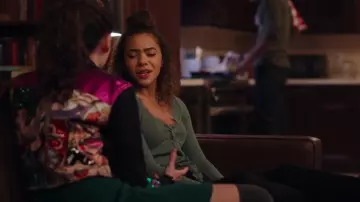 UO Imogen Lacey V-Neck Top worn by Ginny Miller (Antonia Gentry) as seen in Ginny & Georgia (S01E09)