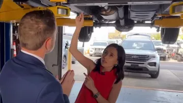 J. Crew Ruffle-Neck Top In 365 Crepe worn by Vicky Nguyen as seen in Today on January 16, 2023