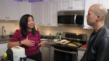 Kate Spade Marker Floral Sweater worn by Weijia Jiang as seen in CBS Mornings on January 12, 2023