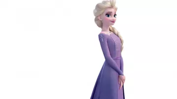 The lilac dress worn by Elsa (Idina Menzel) in the animated film Frozen II