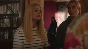 Victoria Beckham Striped Knitted Cotton T-shirt worn by Audrey Hope (Emily Alyn Lind) as seen in Gossip Girl (S02E09)