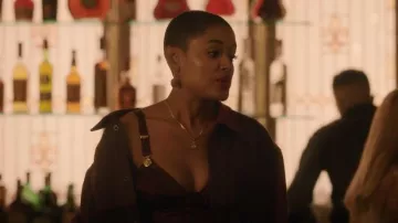 Marine Serre Patchwork Oversized Denim Shirt worn by Julien Calloway (Jordan Alexander) as seen in Gossip Girl (S02E09)