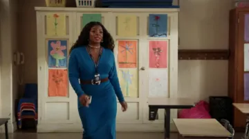 Reiss Jenna Cashmere Dress worn by Ava Coleman (Janelle James) as seen in Abbott Elementary (S02E13)