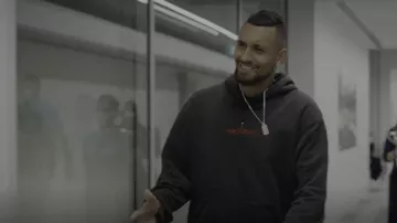 Nike Air Jordan Fleece Hoodie worn by Nick Kyrgios as seen in Break Point (S01E01)