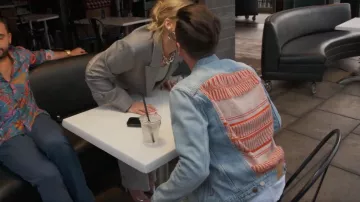 Alanui Knitted Panel Denim Jacket worn by Josh Flagg as seen in Million Dollar Listing Los Angeles (S14E05)