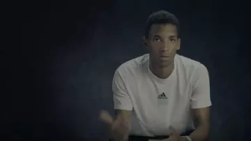 Adidas Tennis Golden Cut Graphic Tee Shirt worn by Félix Auger-Aliassime as seen in Break Point (S01E05)