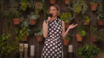 Robe Polka rayée Christopher John Rogers portée par Alice Pieszecki (Leisha Hailey) comme on le voit dans The L Word: Generation Q (S03E10)