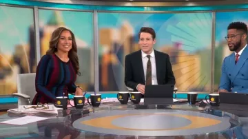 Milly Striped Dress worn by Michelle Miller as seen in CBS Mornings on  January 20, 2023