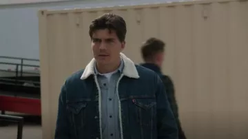 Levi's Blue Sherpa Trucker Jacket Dale Sawyer (Zane Holtz) as seen in NCIS (S20E11)