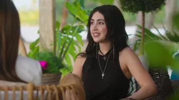 Free People Sneak a Peek Crop Top worn by Helene (Alexa Mansour) as seen in Fantasy Island (S02E02)