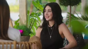 Free People Sneak a Peek Crop Top worn by Helene (Alexa Mansour) as seen in Fantasy Island (S02E02)