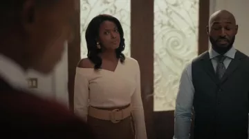 A.W.A.K.E. Asymmetric Neck Top worn by Vivian Banks (Cassandra Freeman) as seen in Bel-Air (S01E03)