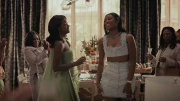 Balmain Tweed Mini Skirt worn by Hilary Banks (Coco Jones) as seen in Bel-Air (S01E03)