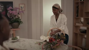 Boss Benima Blouse worn by Vivian Banks (Cassandra Freeman) as seen in Bel-Air (S01E03)