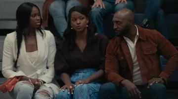 Erdem Hortencia Ottoline Jacquard Wide-Leg Trousers worn by Vivian Banks (Cassandra Freeman) as seen in Bel-Air (S01E03)