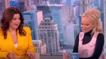 Prada Jersey Turtleneck Top worn by Kristin Chenoweth as seen in The View on January 19, 2023