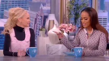 Prada Crystal-Embellished Silk-Blend Mini Dress worn by Kristin Chenoweth as seen in The View on January 19, 2023