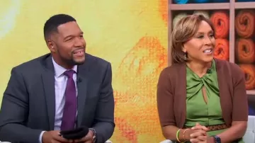 Hobbs London Cassandra Dress worn by Robin Roberts as seen in Good Morning America on January 18, 2023