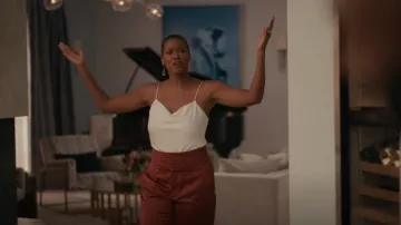 Cinq a Sept Marta Cami In Ivory worn by Vivian Banks (Cassandra Freeman) as seen in Bel-Air (S01E05)